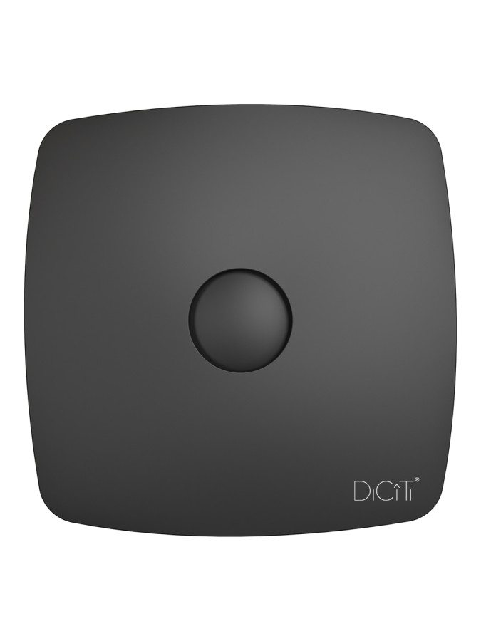 RIO 4C Matt black, Вентилятор осевой вытяжной с обратным клапаном D 100, декоративный RIO 4C Matt black, Вентилятор осевой вытяжной с обратным клапаном D 100