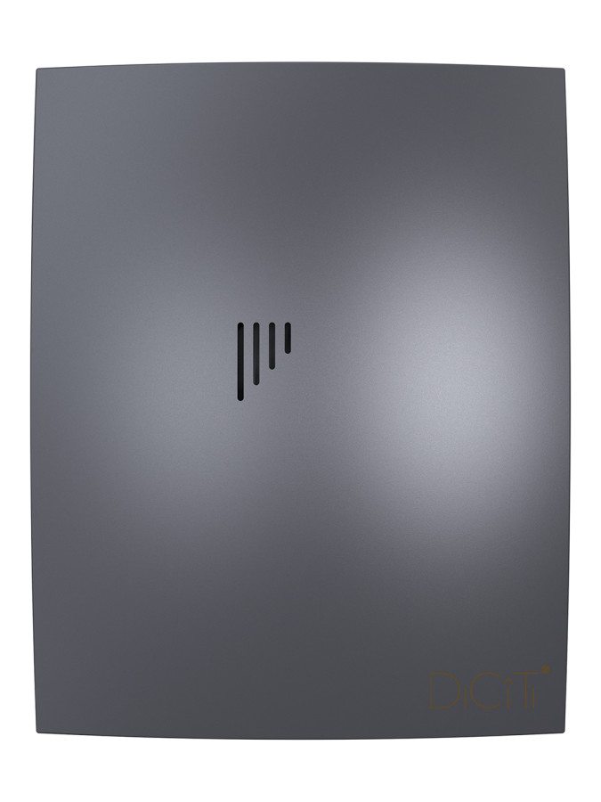BREEZE 4C Dark gray metal, Вентилятор осевой вытяжной с обратным клапаном D 100, декоративный BREEZE 4C Dark gray metal