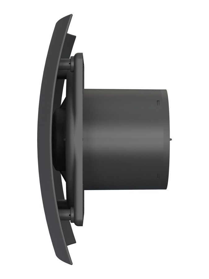 BREEZE 4C Matt black, Вентилятор осевой вытяжной с обрат. клапаном, D 100 BREEZE 4C Matt black